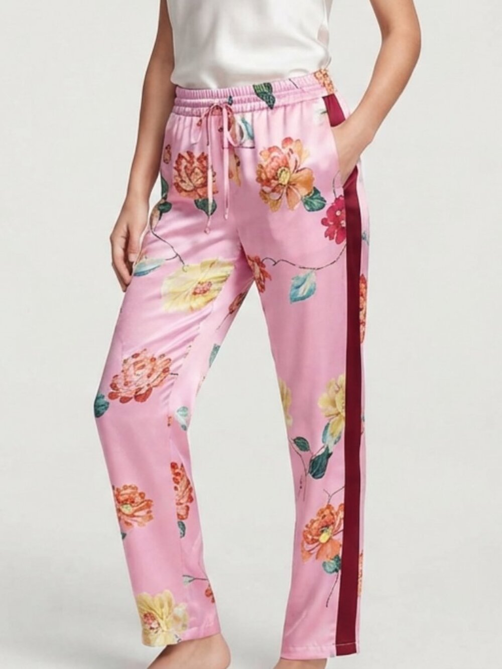 New Victoria Secret floral Satin silky floral pant Rare Limited edition